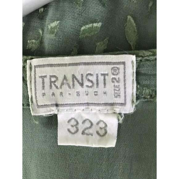 Transit Short Sleeve Silk Blend Ruffle Top Size 2 - Picture 4 of 6